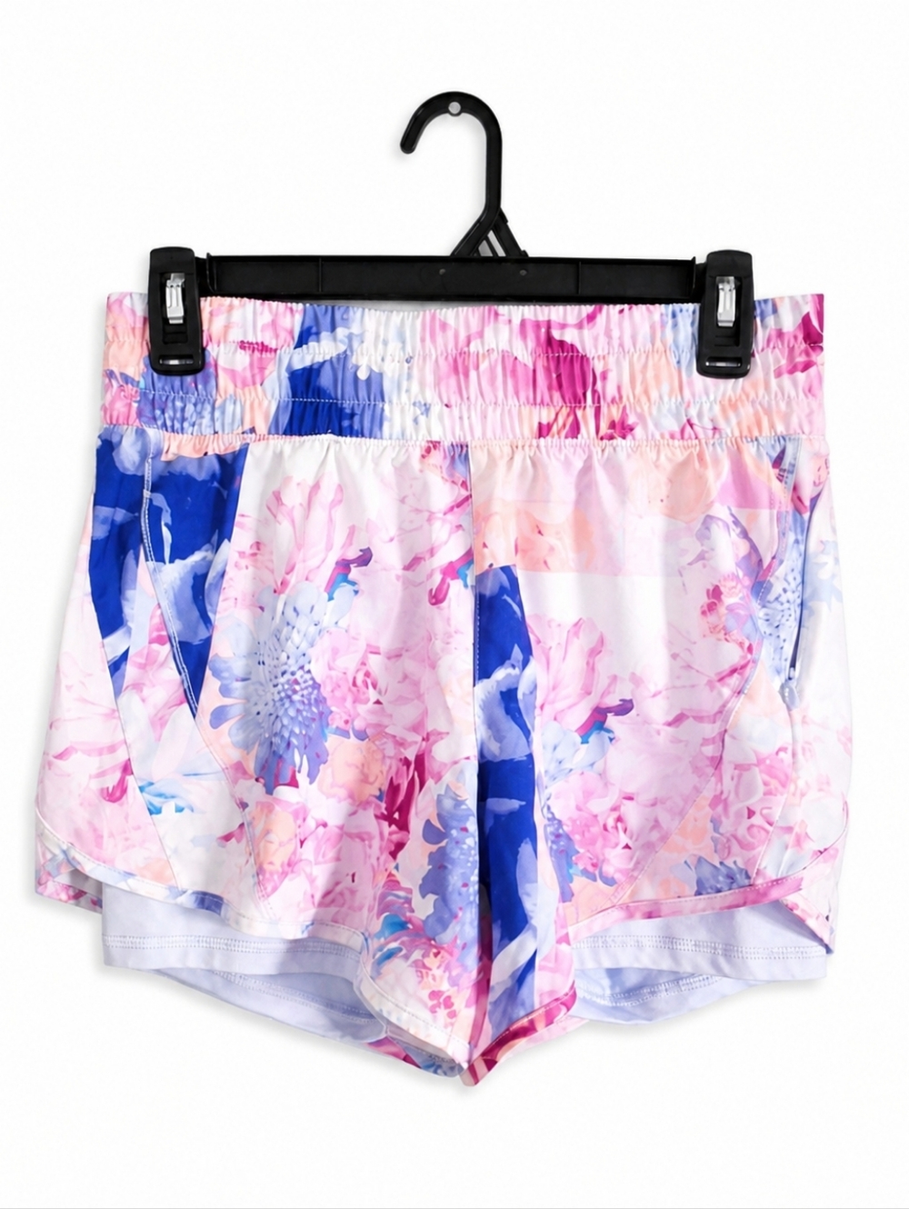 Avia Floral Pink & Blue Women's Athletic Shorts